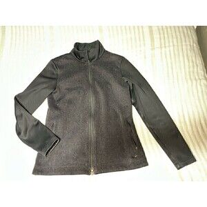 Nike Golf Tour Performance Jacket Womens Medium Knit Quilted Black double zipper